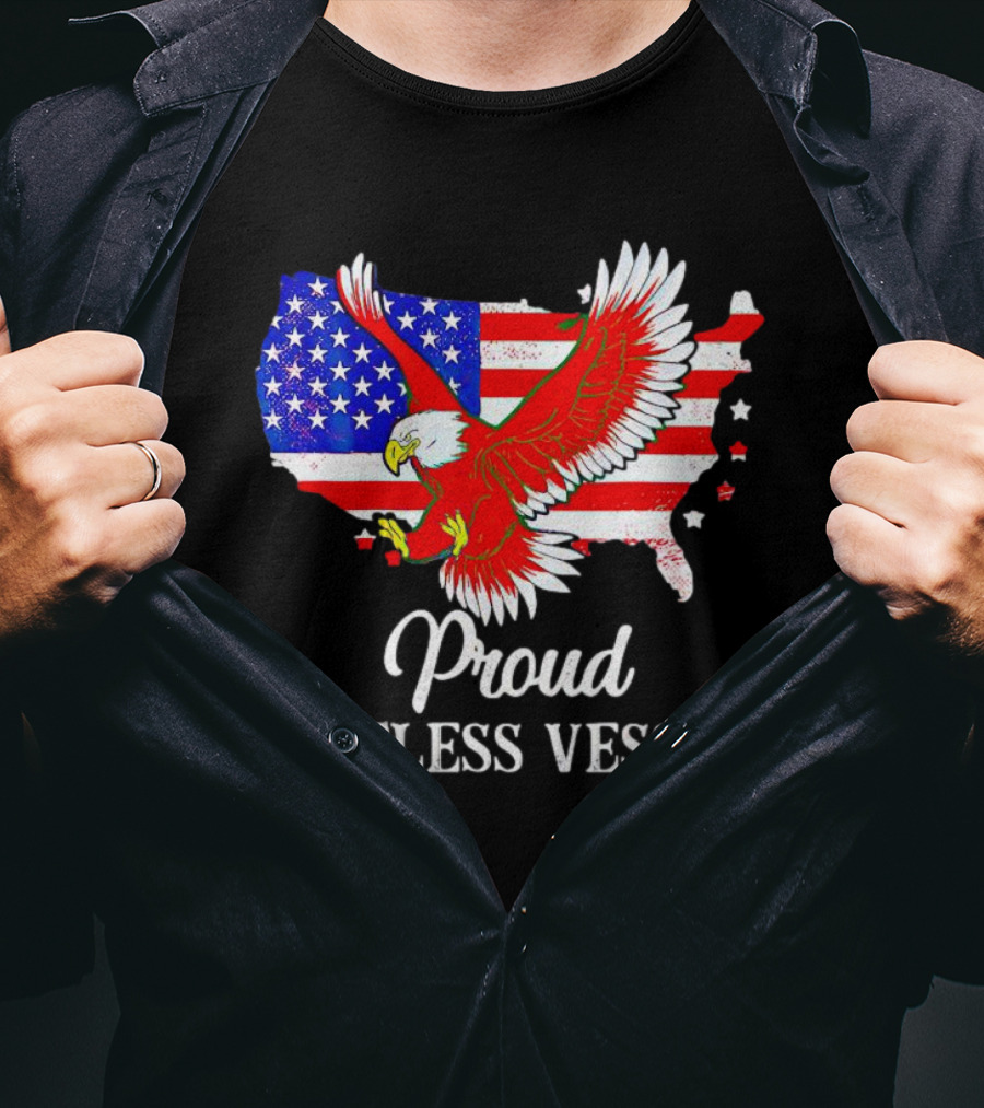 American Flag Eagle Proud Listless Vessel T-Shirt