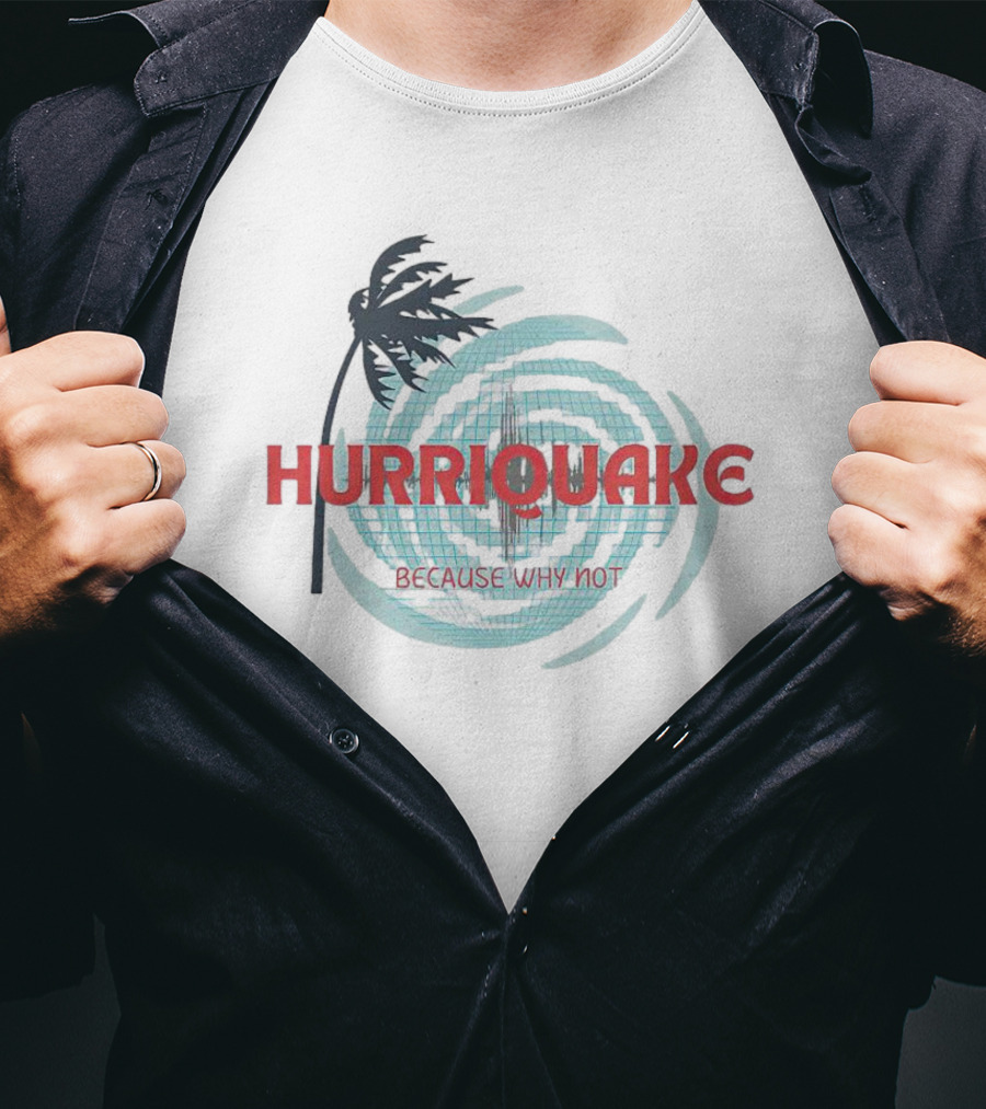 HURRIQUAKE Palm Tree Swirl Because Why Not T-Shirt