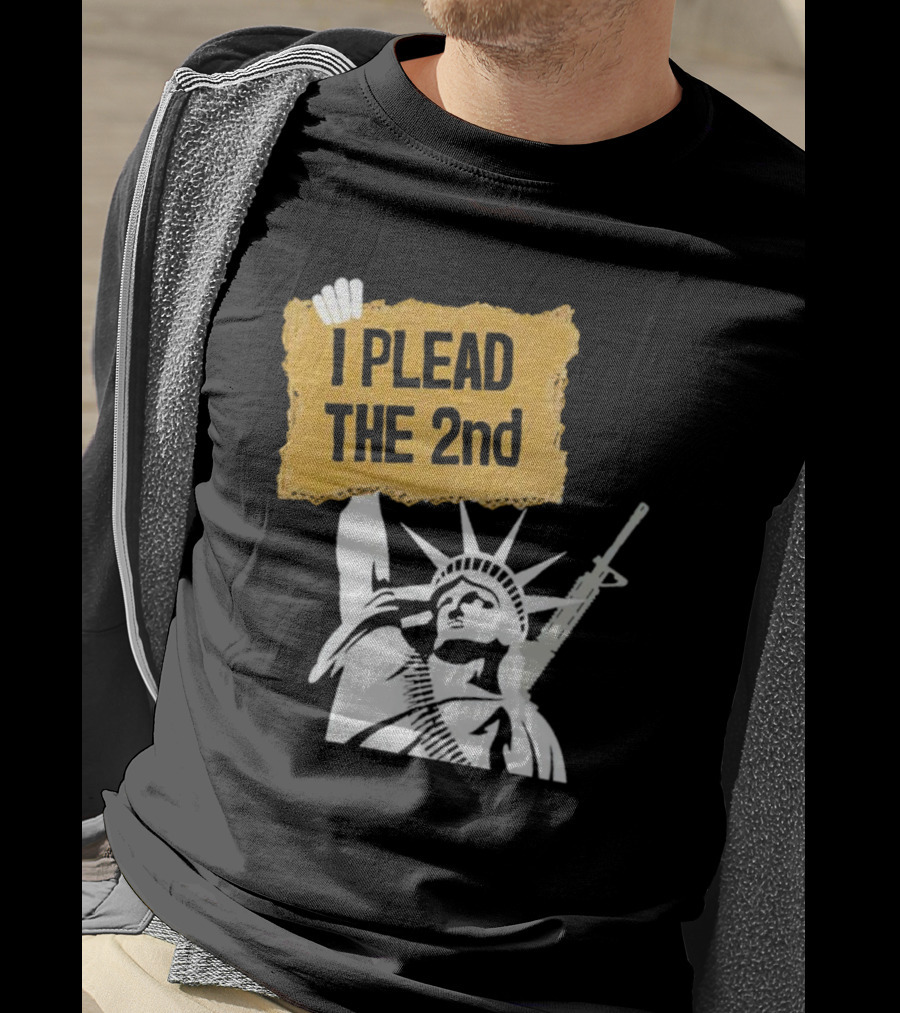 I PLEAD THE 2nd Statue Of Liberty Rifle Protest T-Shirt