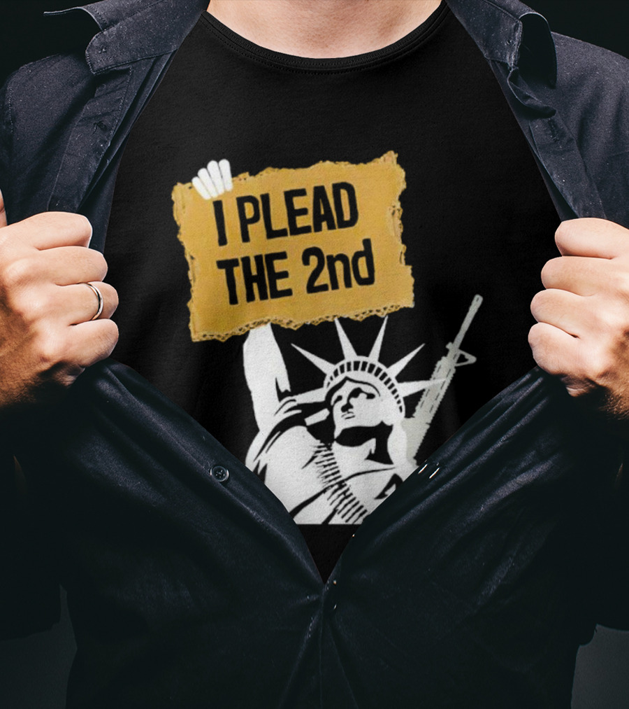 I PLEAD THE 2nd Statue Of Liberty Rifle Protest T-Shirt