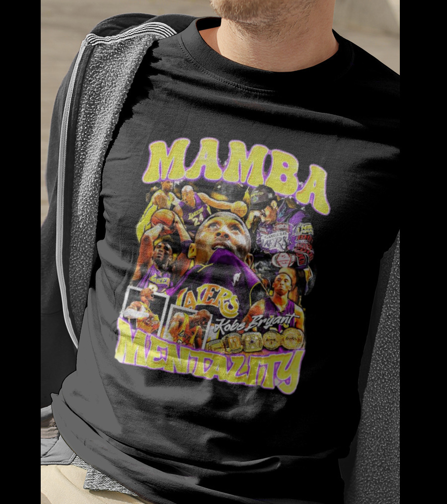 Mamba Mentality Lakers Kobe Bryant Rings Basketball Legend T-Shirt