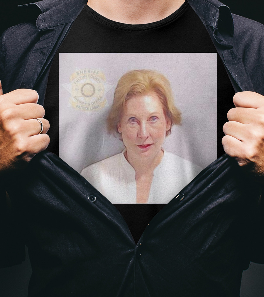 Sidney Powell Mugshot Fulton County Sheriff Badge T-Shirt