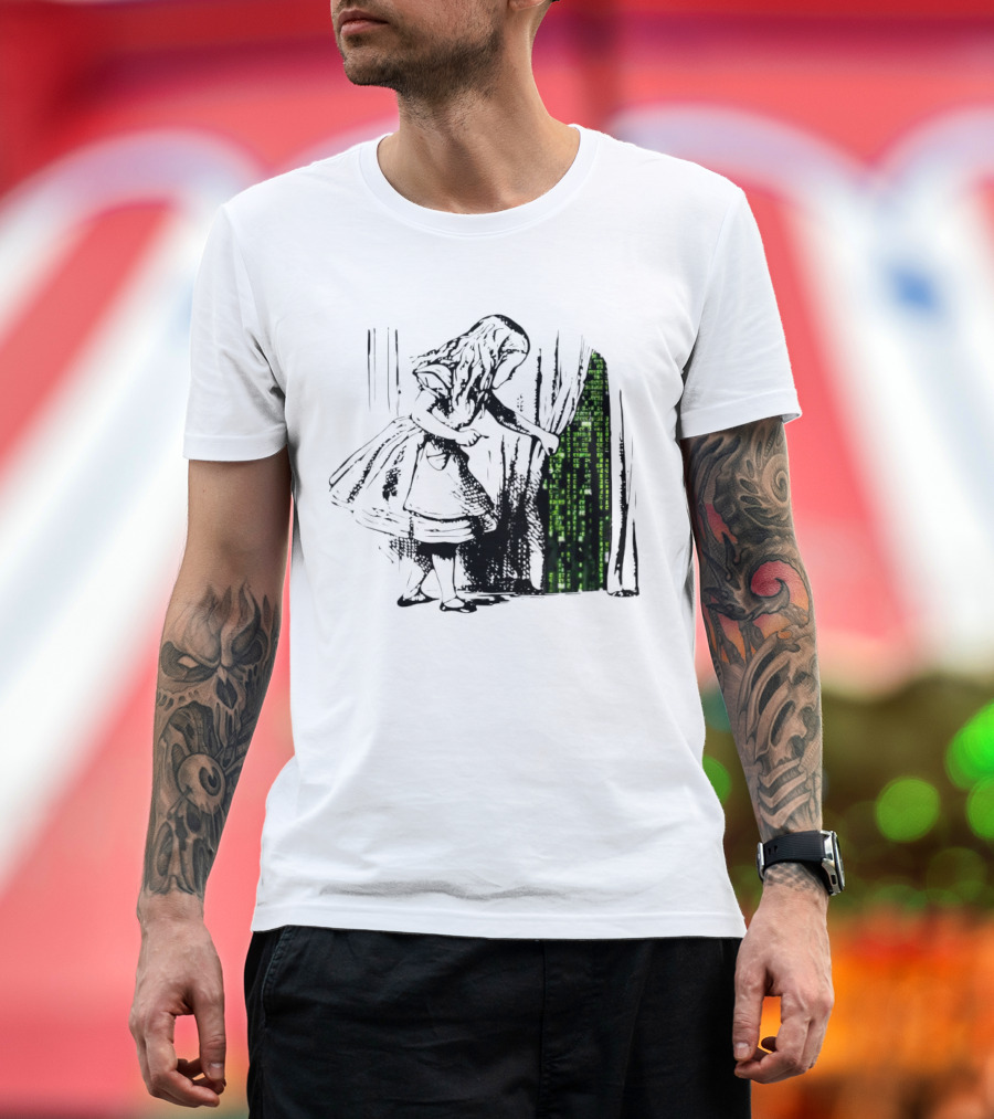 The Matrix New World Alice Reveals Binary Code Wonderland T-Shirt