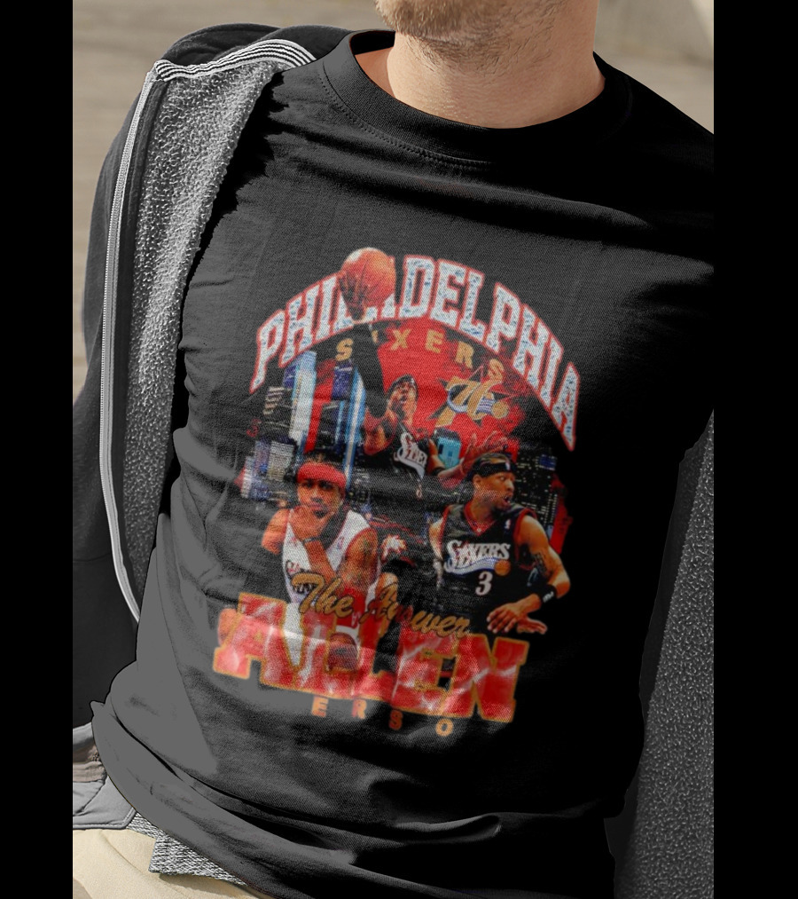 Philadelphia 76ers Allen Iverson The Answer Basketball Legend T-Shirt