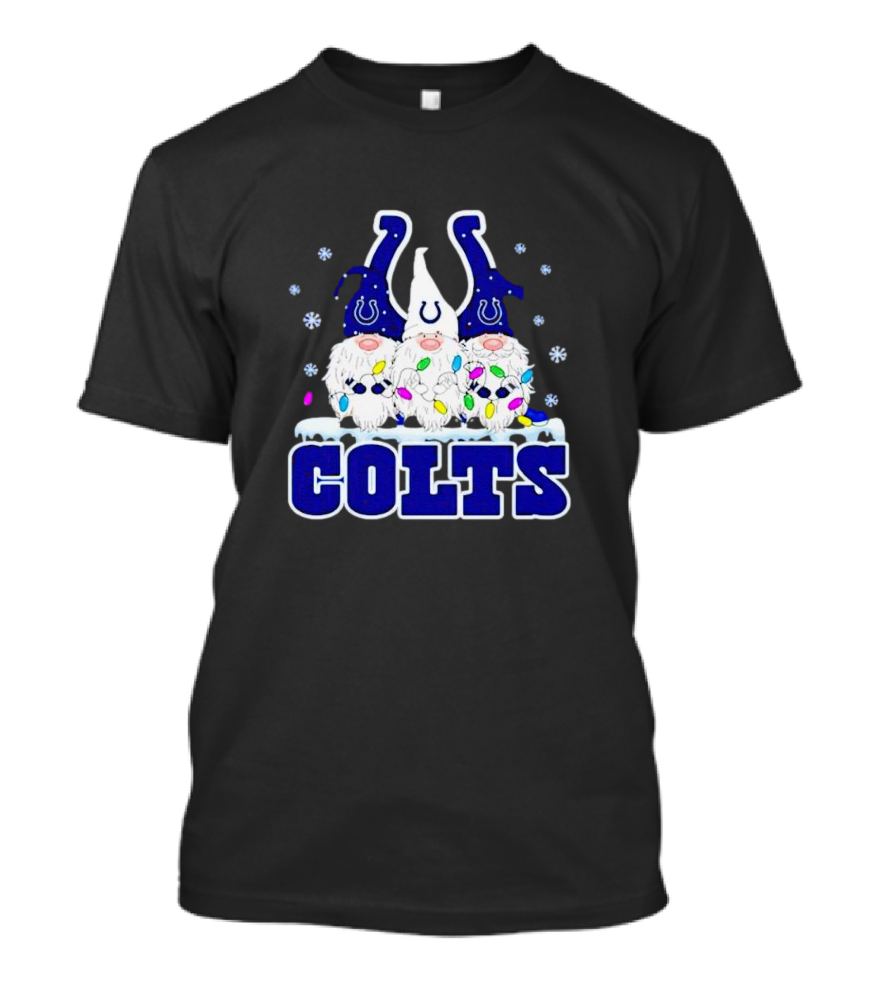 Indianapolis Colts Christmas Gnomes Football T-Shirt