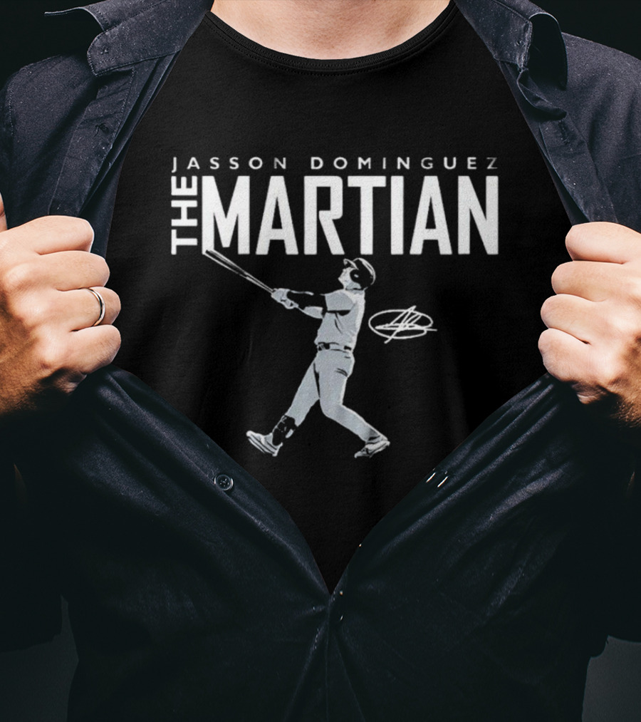 Jasson Dominguez The Martian Baseball Signature T-Shirt
