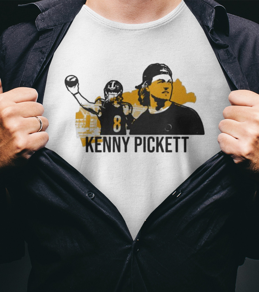 Kenny Pickett Pittsburgh Headliner Series Black And Gold Football Eleven T-Shirt