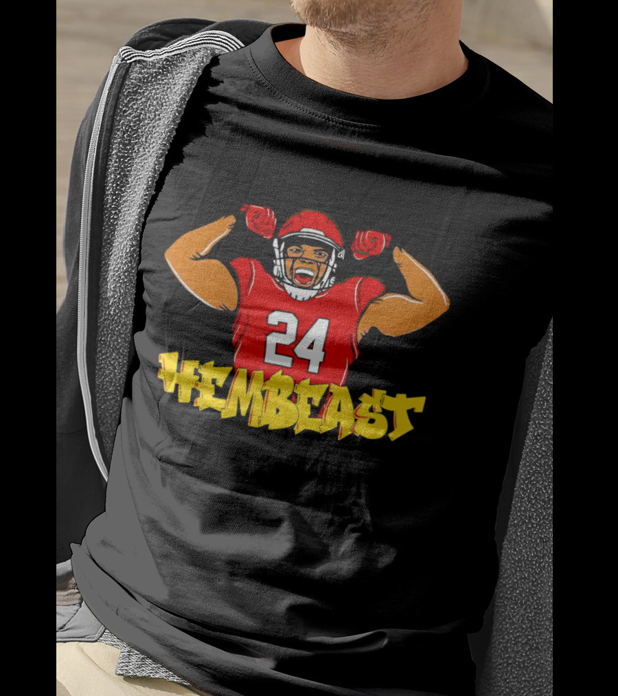 Maryland Roman Hemby Hembeast 24 Football Player T-Shirt