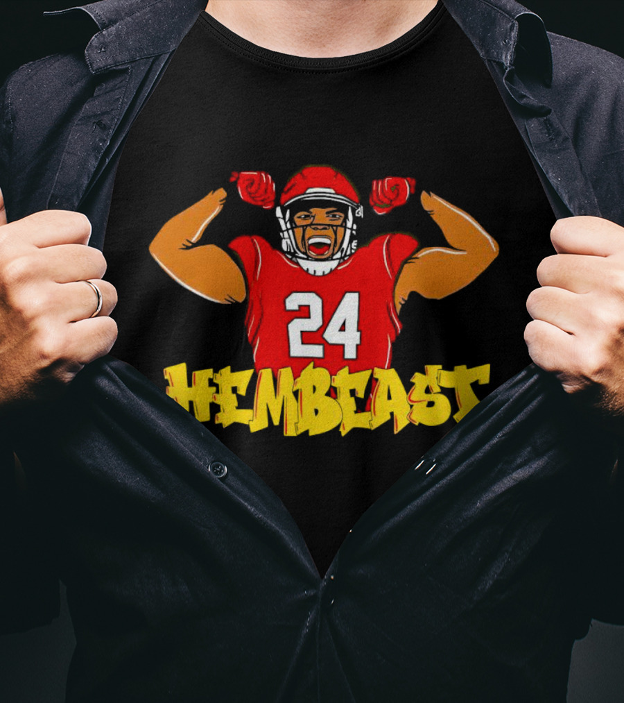 Maryland Roman Hemby Hembeast 24 Football Player T-Shirt