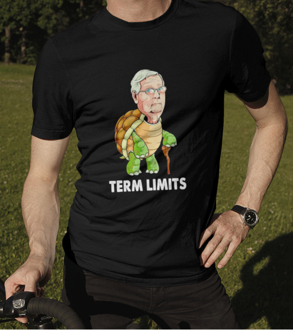 Mitch McConnell Turtle Illustration Term Limits T-Shirt