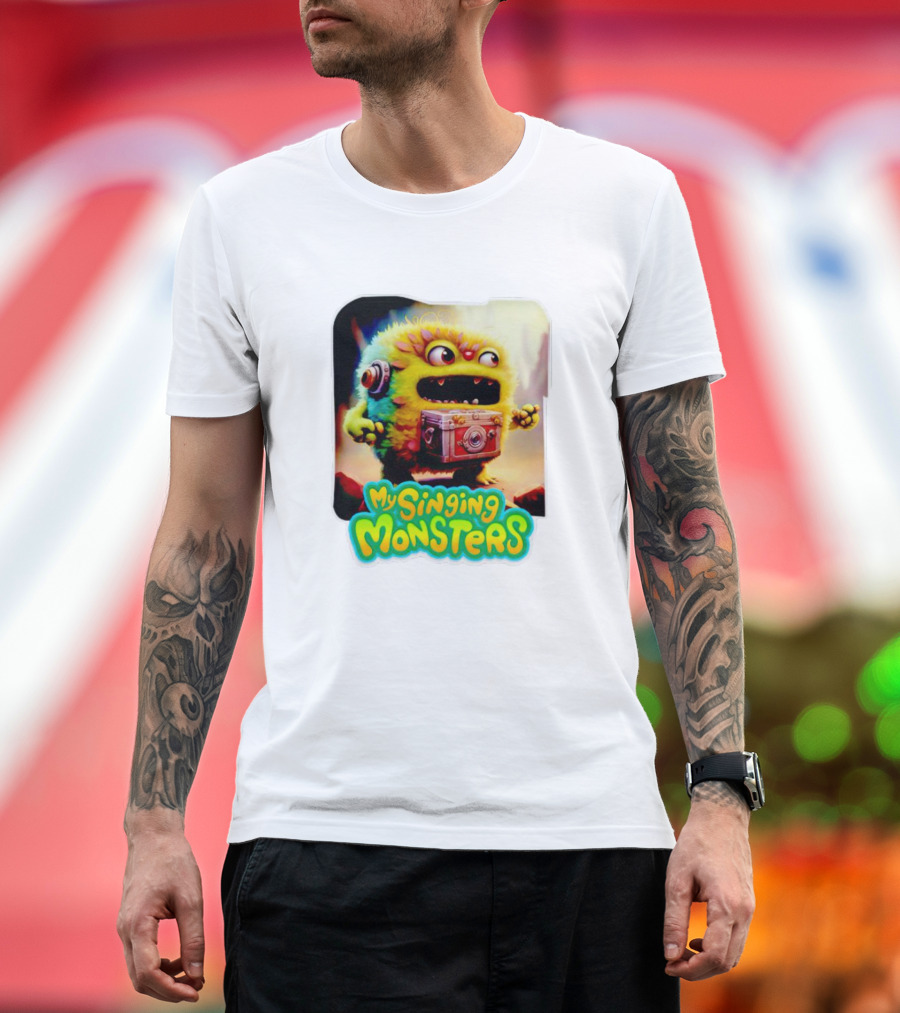 My Singing Monsters Colorful Furry Creature with Camera T-Shirt