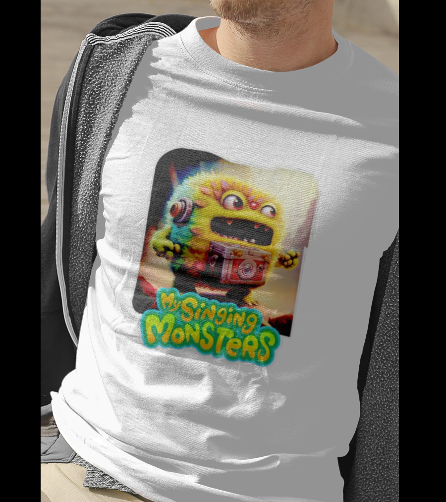My Singing Monsters Colorful Furry Creature With Camera T-Shirt