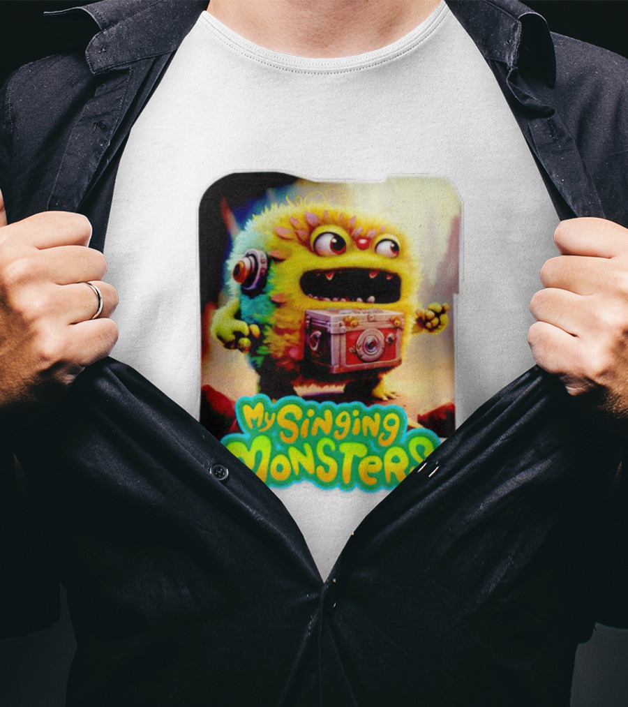 My Singing Monsters Colorful Furry Creature With Camera T-Shirt