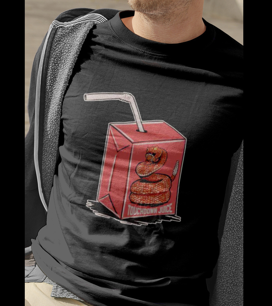 Touchdown Juice Snake Box With Red Juice Carton And Straw T-Shirt