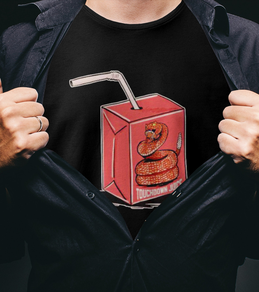 Touchdown Juice Snake Box With Red Juice Carton And Straw T-Shirt