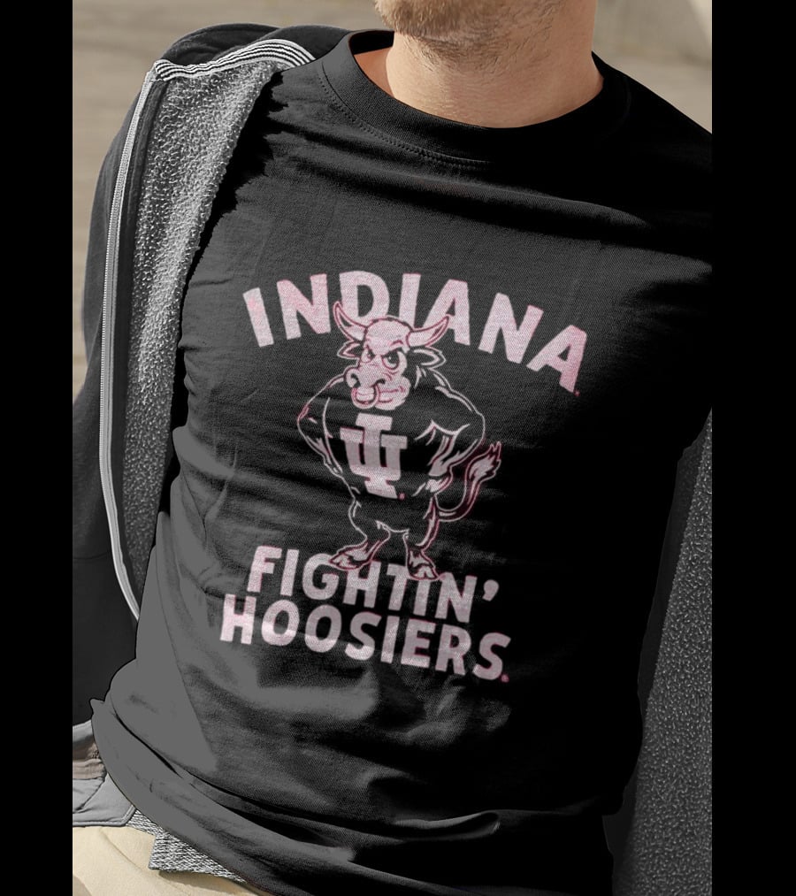 Indiana Fightin’ Hoosiers Bull Mascot IU T-Shirt