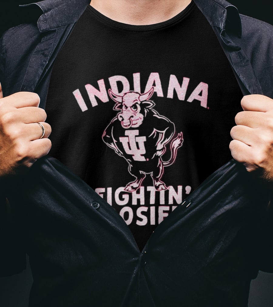 Indiana Fightin’ Hoosiers Bull Mascot IU T-Shirt
