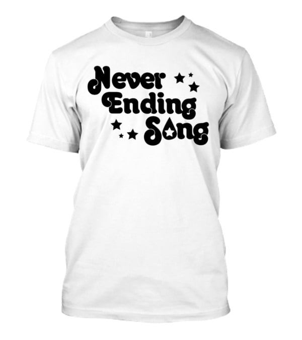 Never Ending Song With Retro Star Accents T-Shirt