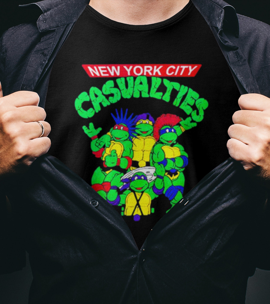 New York City The Casualties Ninja Turtles Crossover T-Shirt