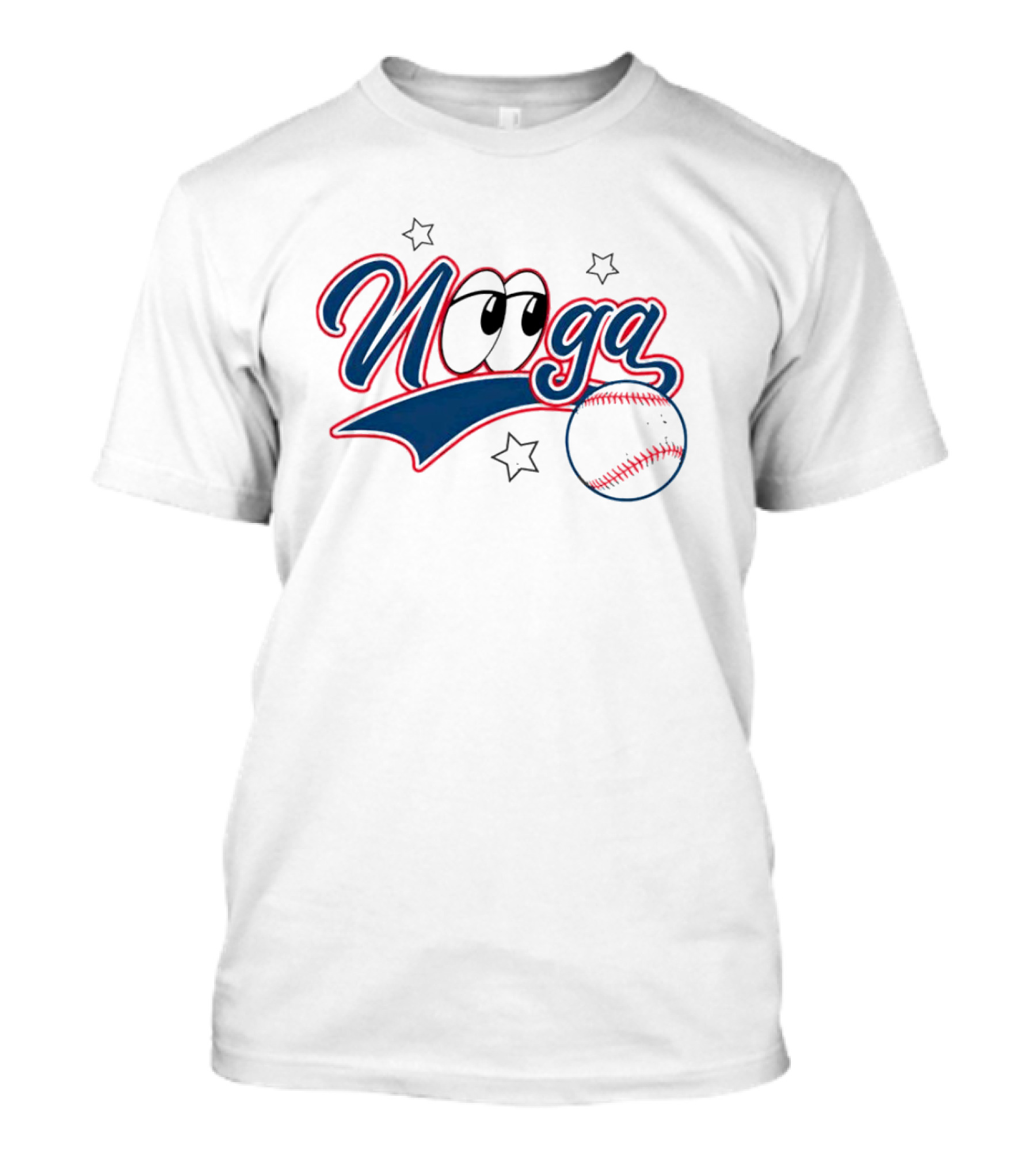 Nooga Baseball Eyes Stars T-Shirt