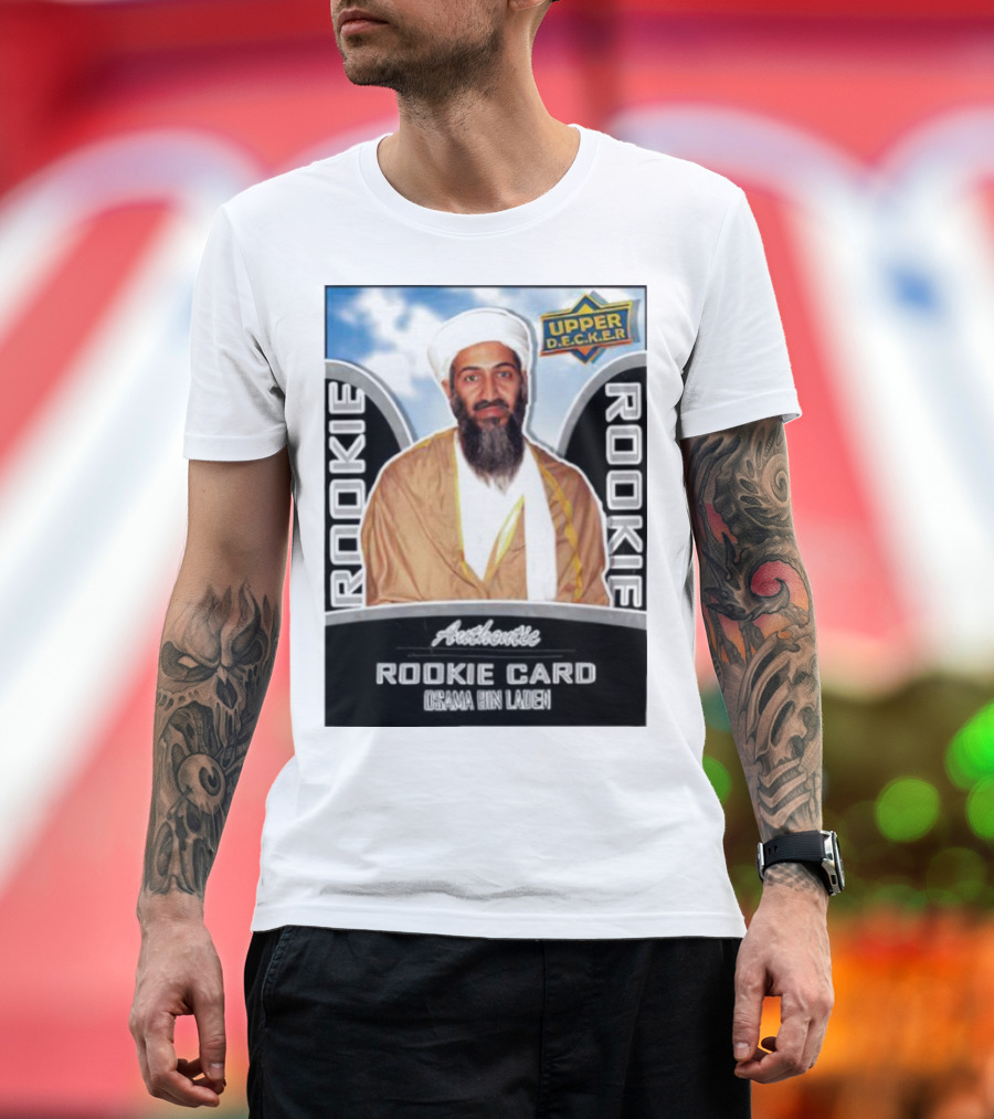 Authentic Rookie Card Osama Bin Laden Upper Decker T-Shirt