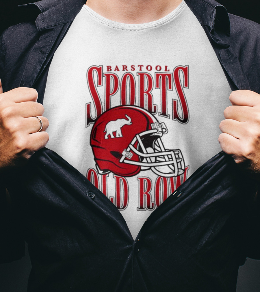 Old Row Elephant Football Helmet T-Shirt