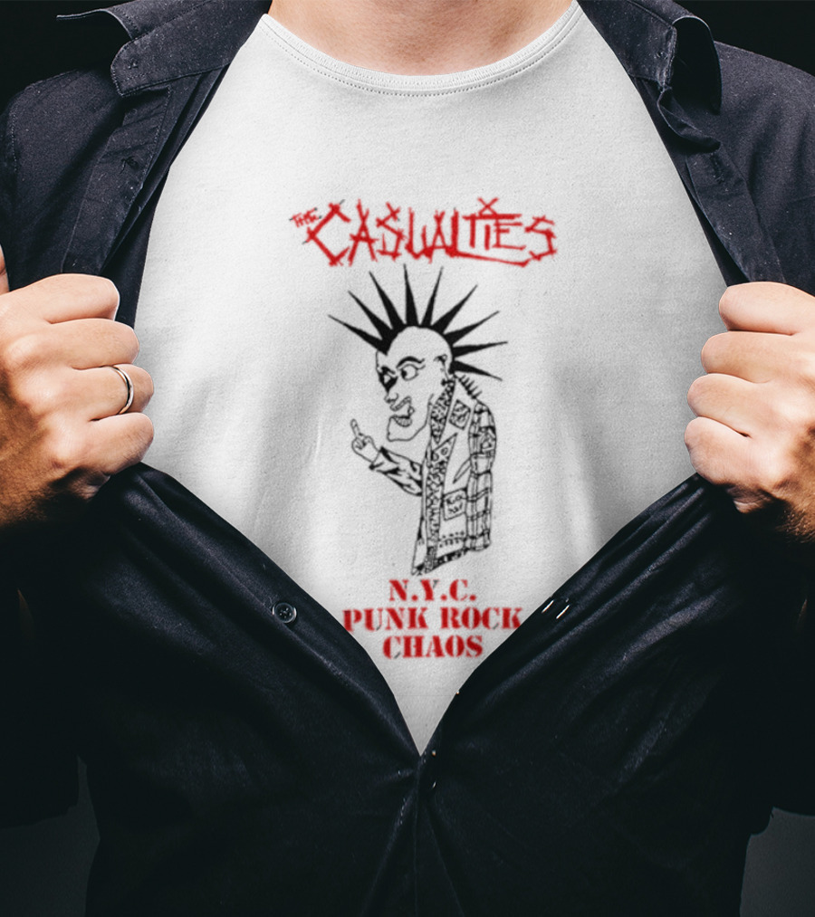 The Casualties NYC Punk Rock Chaos Mohawk T-Shirt
