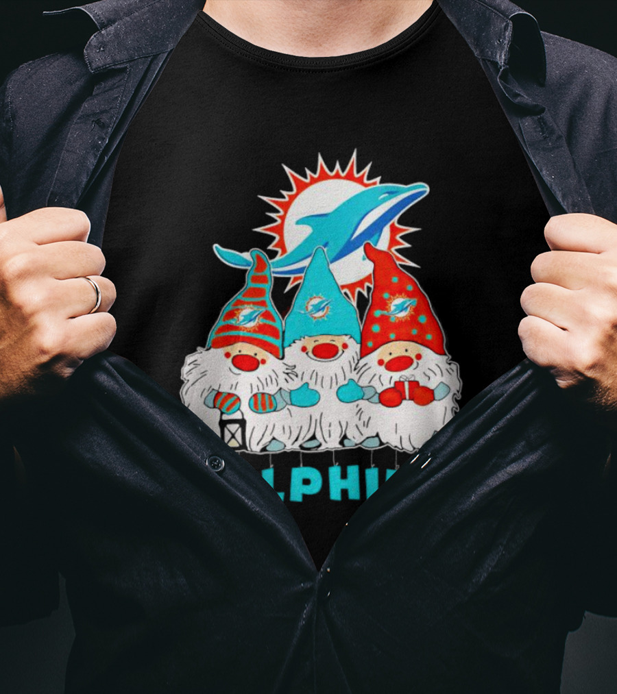Miami Dolphins Gnomes Football Team Fan T-Shirt