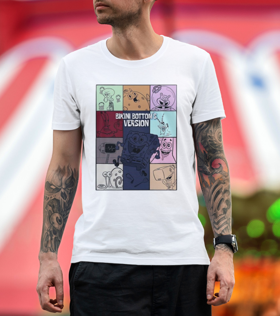 Bikini Bottom's Version Spongebob Characters Compilation T-Shirt