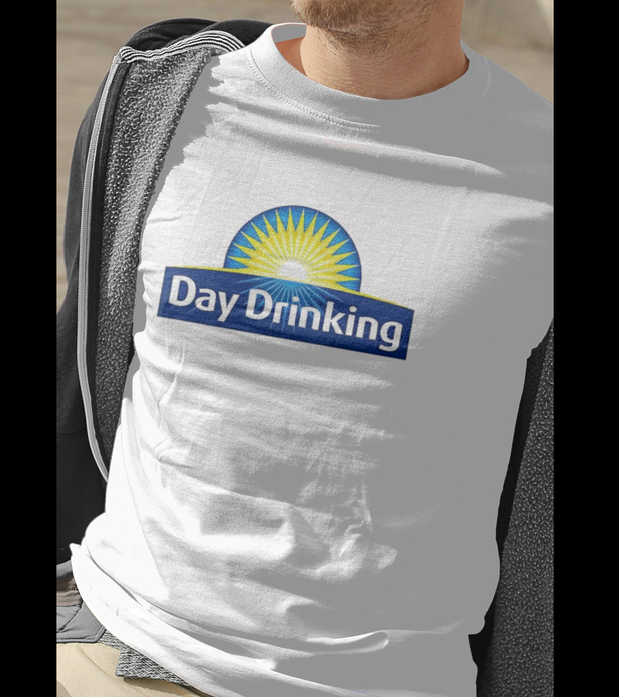 Day Drinking Blue And Yellow Sunburst T-Shirt