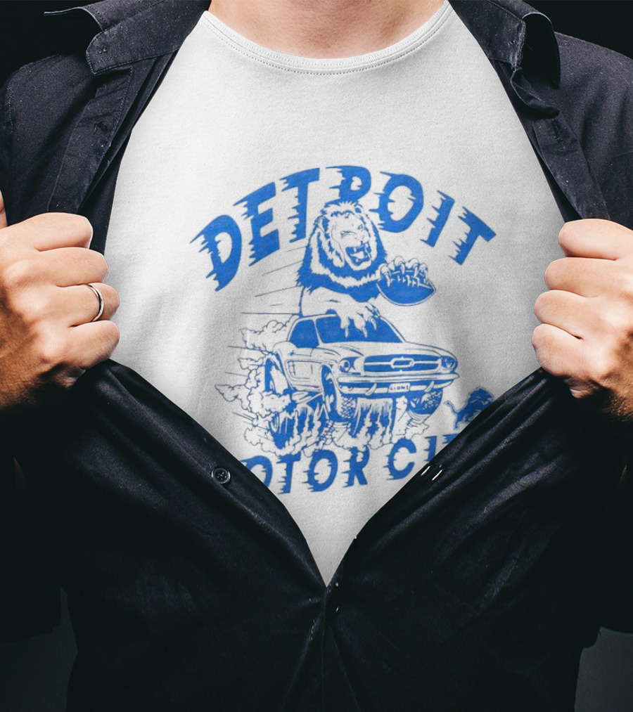 Detroit Lions Motor City Car T-Shirt