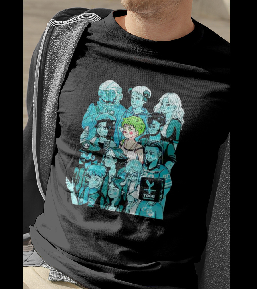 Freya And Friends Colorful Illustration With Togek And Clouy Text T-Shirt