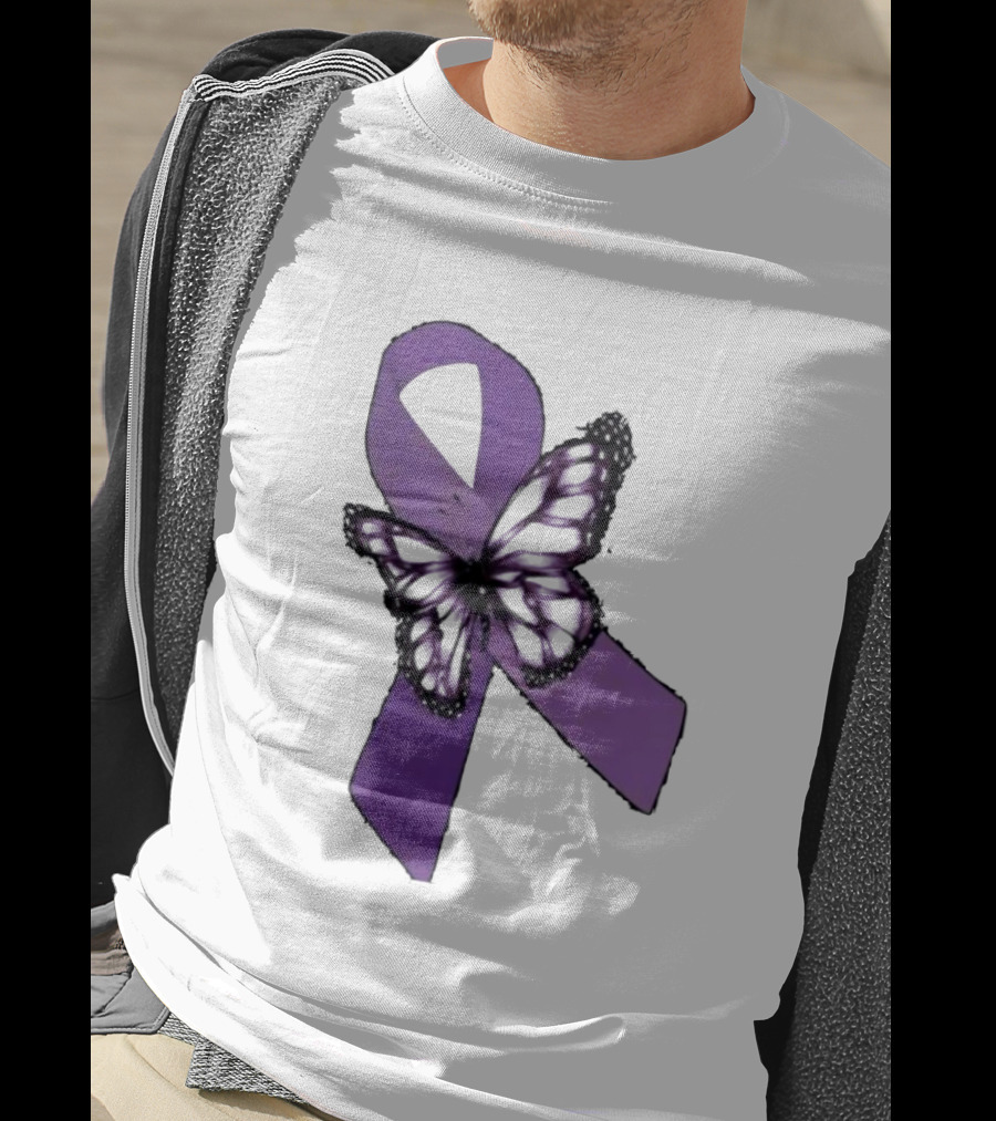 International Overdose Awareness Day Purple Butterfly T-Shirt