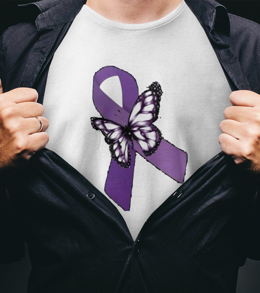 International Overdose Awareness Day Purple Butterfly T-Shirt