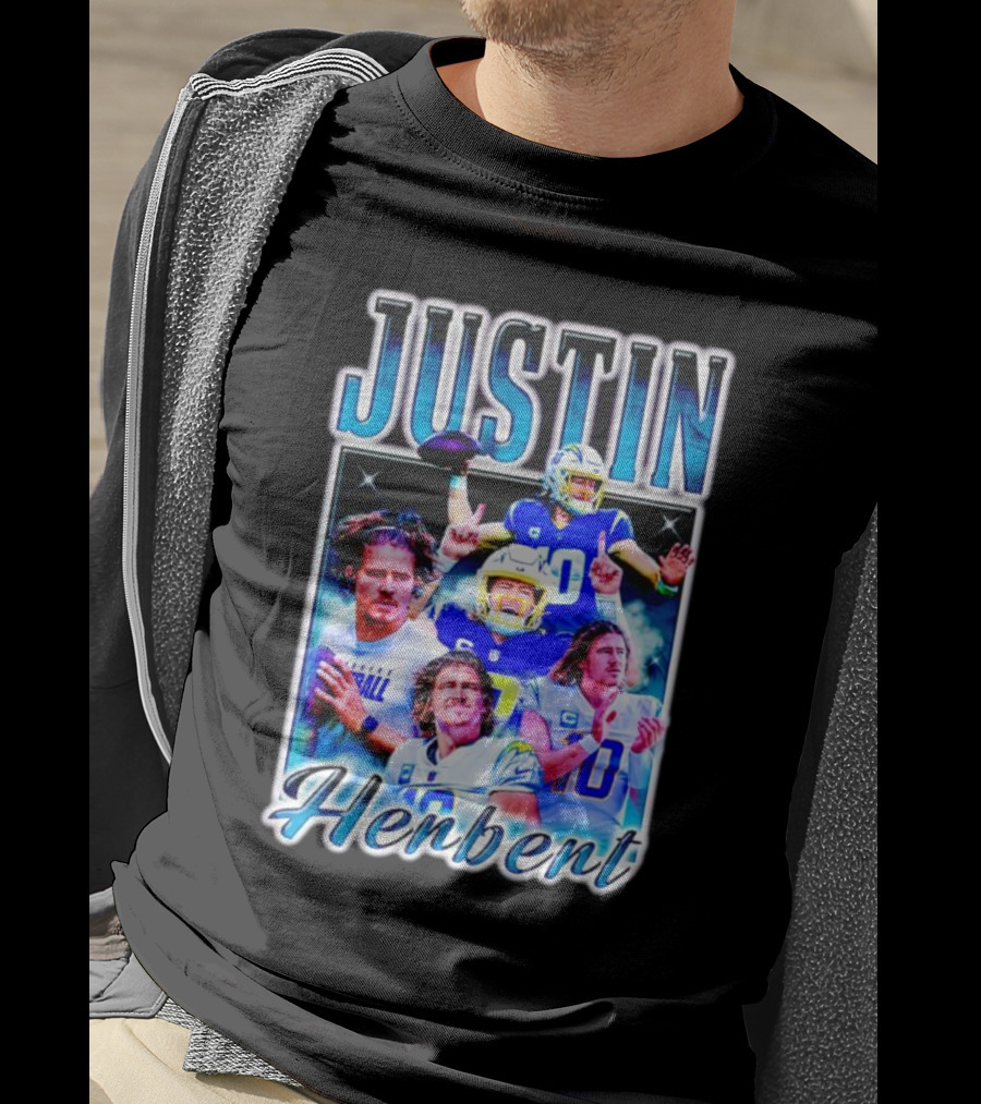 Justin Herbert Vintage Style 90S Sports 10 Helmet Football T-Shirt