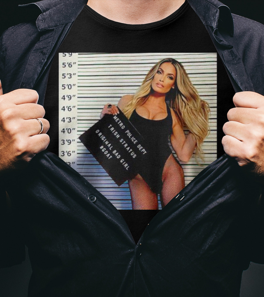 Trish Stratus Metro Police Dept Original Bad Girl GOAT T-Shirt