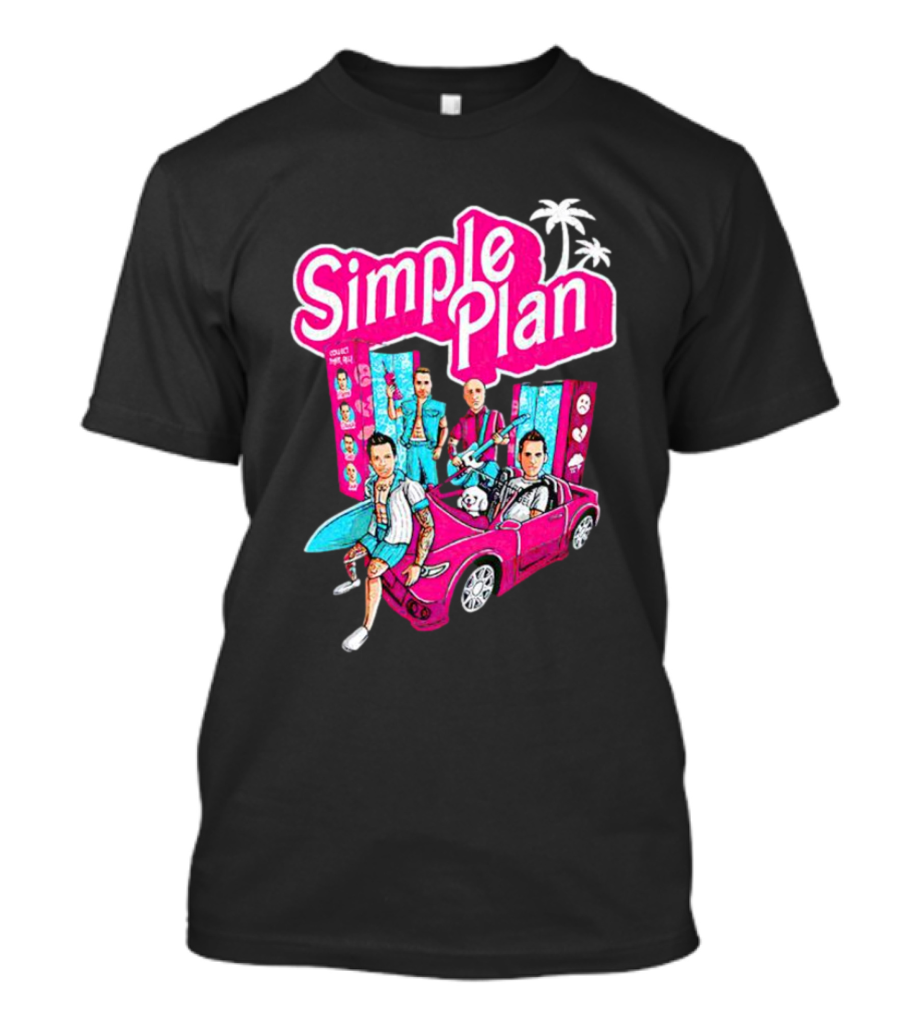 Simple Plan Barbie Dolls And Car Ocean Drive T-Shirt