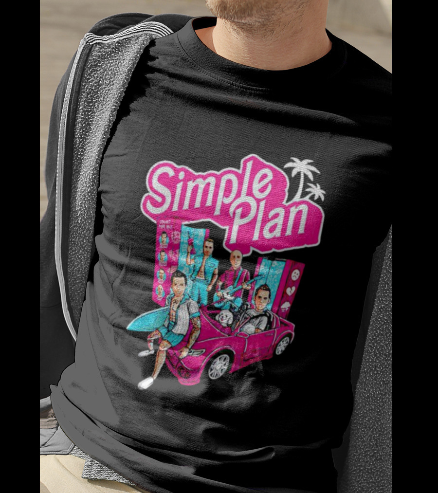 Simple Plan Barbie Dolls And Car Ocean Drive T-Shirt