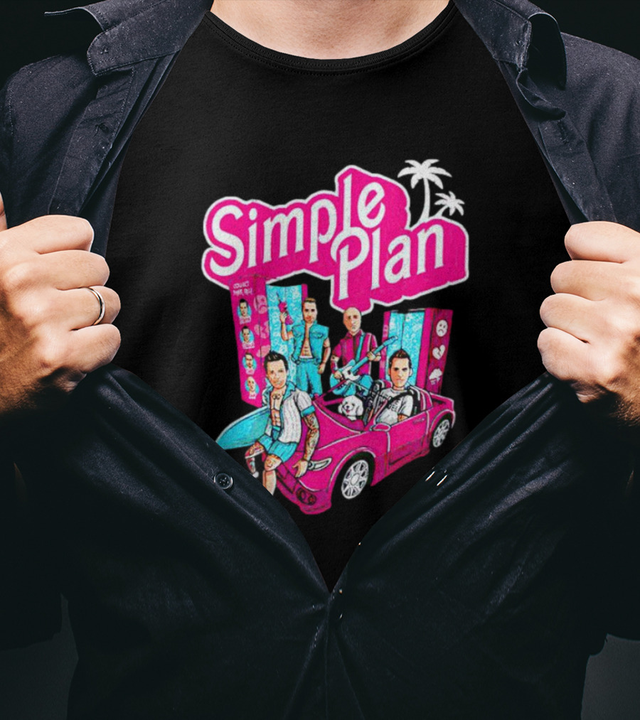 Simple Plan Barbie Dolls And Car Ocean Drive T-Shirt