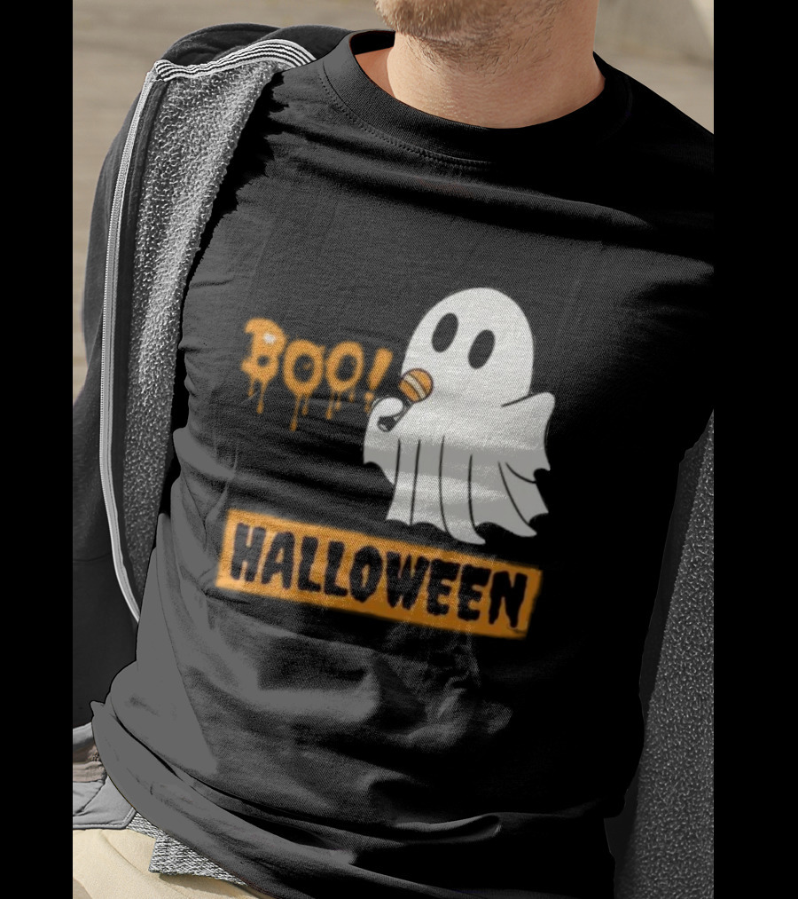 Happy Halloween Boo Cute Singing Ghost Halloween T-Shirt
