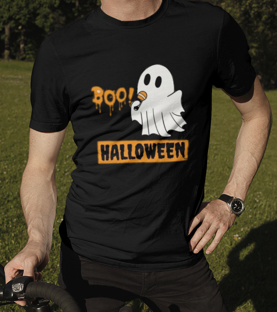 Happy Halloween Boo Cute Singing Ghost Halloween T-Shirt