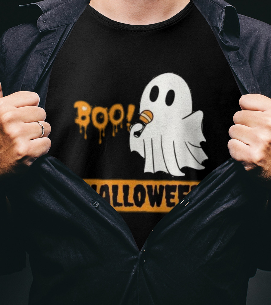 Happy Halloween Boo Cute Singing Ghost Halloween T-Shirt