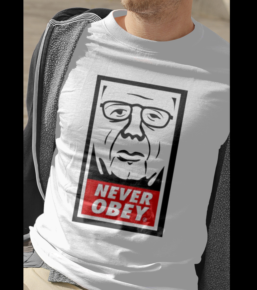 Never Obey Large Graphic Face T-Shirt
