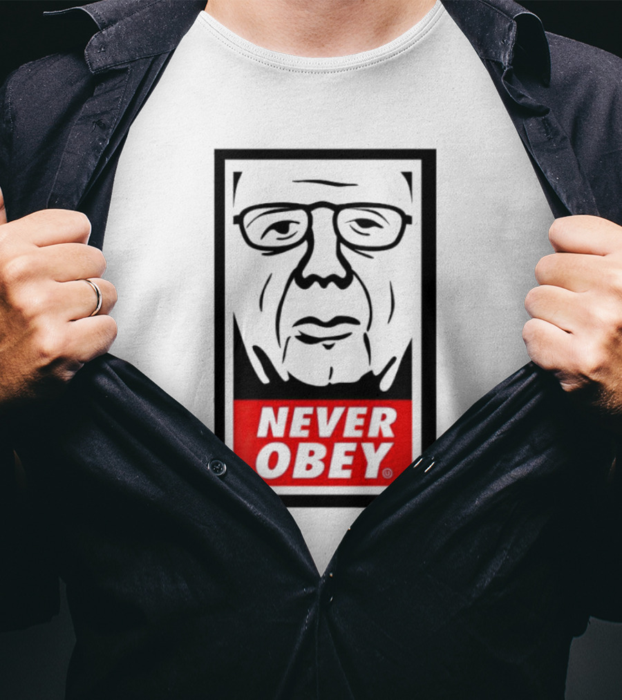Never Obey Large Graphic Face T-Shirt