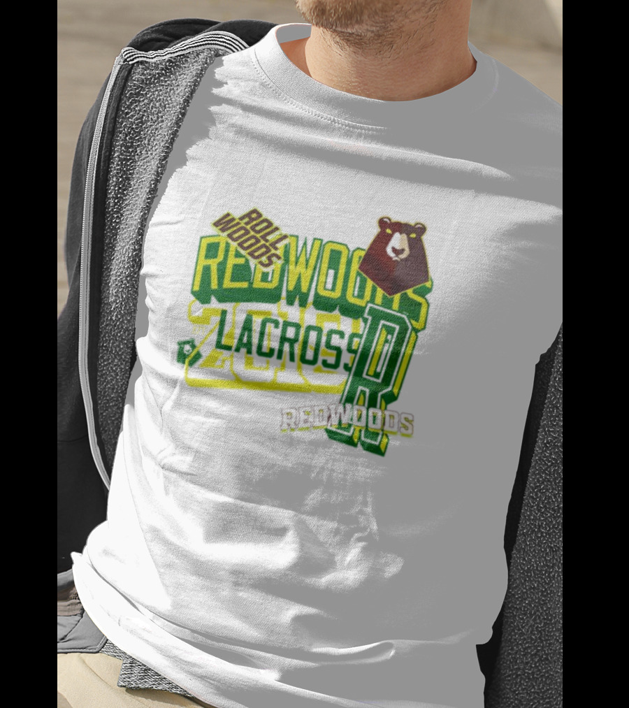 Roll Woods Redwoods Lacrosse Bear T-Shirt