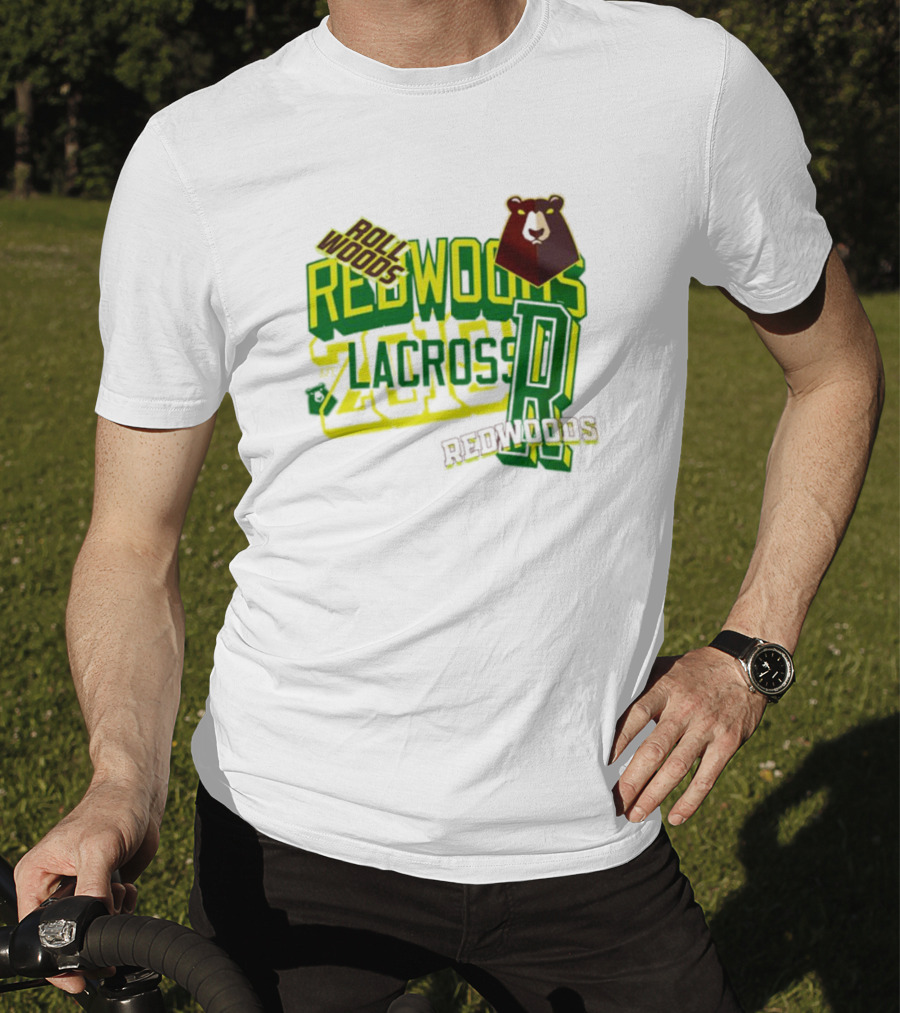 Roll Woods Redwoods Lacrosse Bear T-Shirt