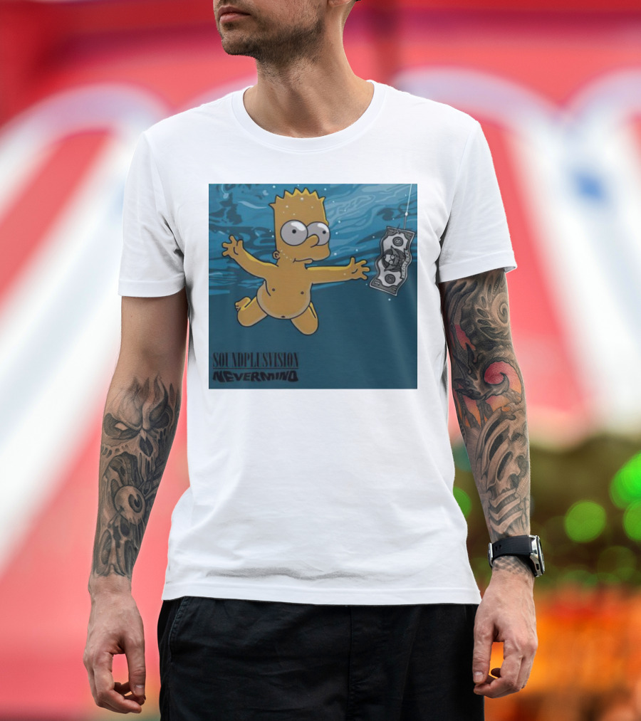 Bart Simpson Soundplus Vision Nevermind Underwater Dollar T-Shirt