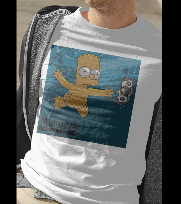 Bart Simpson Soundplus Vision Nevermind Underwater Dollar T-Shirt