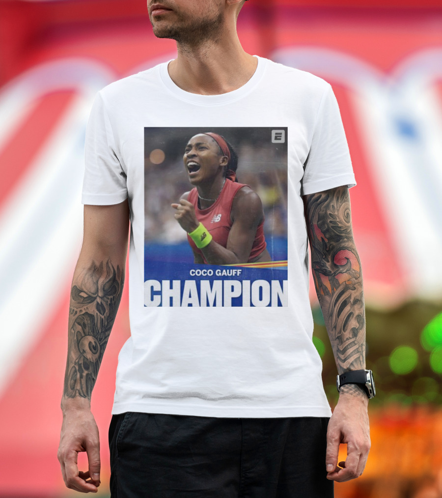 Coco Gauff Champion ESPN Tennis Icon Determination T-Shirt