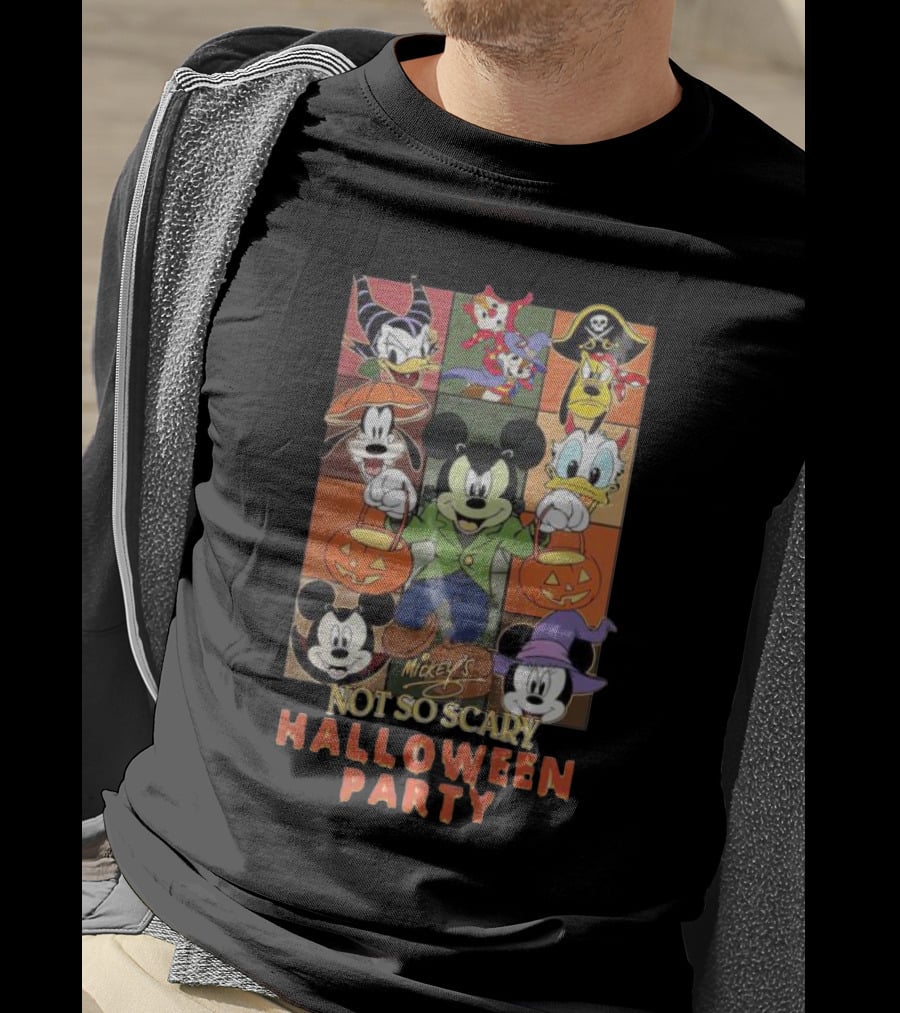 Mickey's Not So Scary Halloween Party Disney Characters T-Shirt